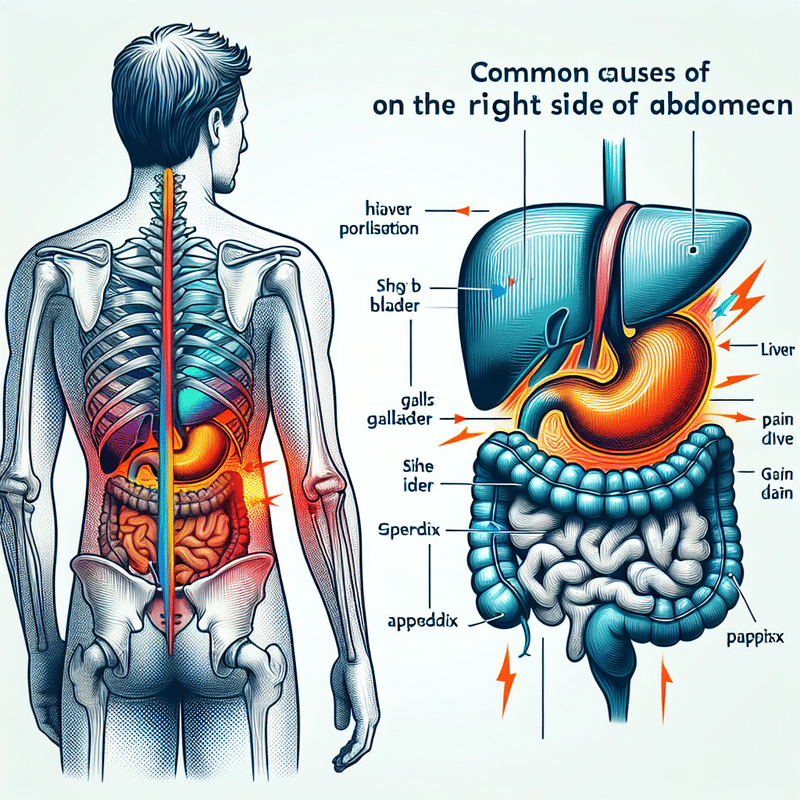 Częste przyczyny kłującego bólu po prawej stronie brzucha
